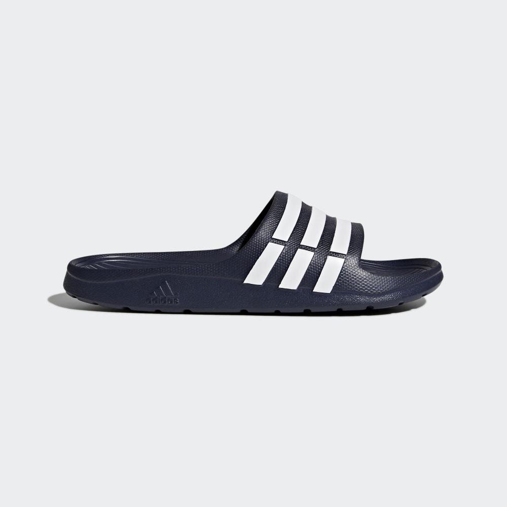 Adidas Duramo Hrvatska - Muške Natikače - Tamno Plave/Bijele (OEKQZM408)